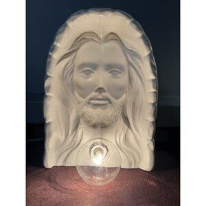 Amazing!! Vintage Ceramic Jesus 3D Lamp